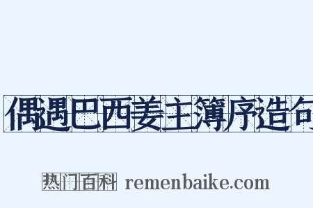 偶遇巴西姜主簿序造句是什么意思的图片